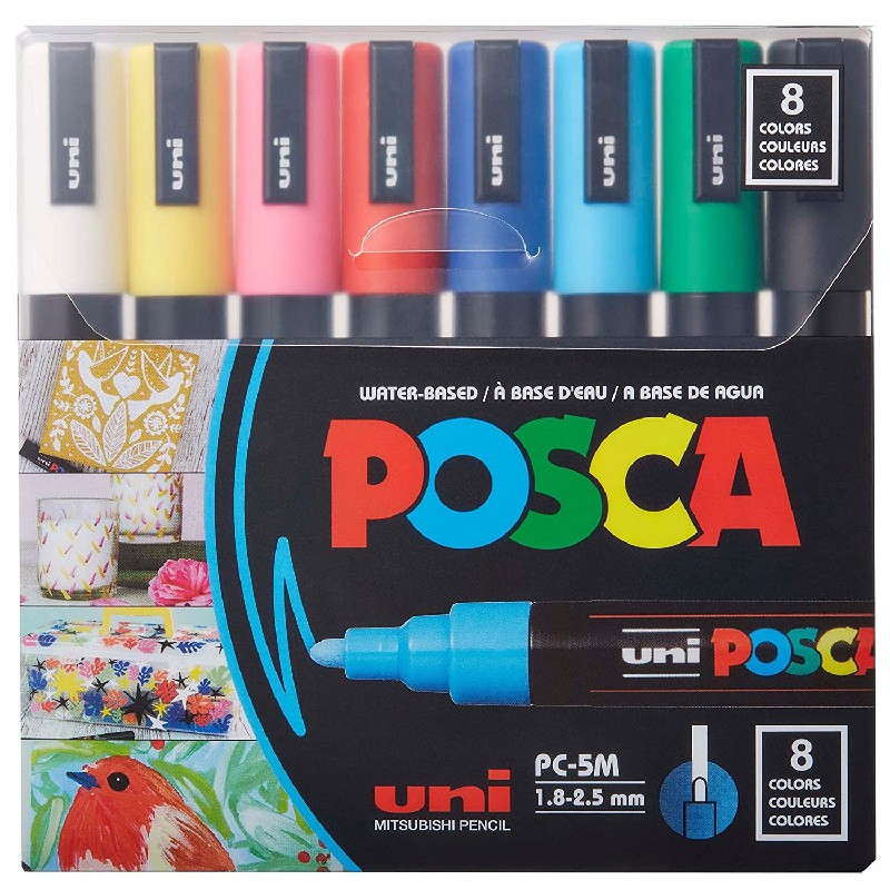 Set 8 Marc. Acrilicos Básicos 5m - POSCA