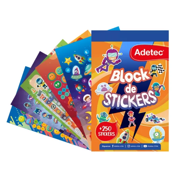 Block Stickers Niño 250 Unidades ADETEC