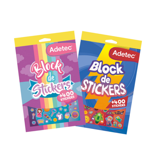 Block Stickers niño/niña 400 Unidades ADETEC