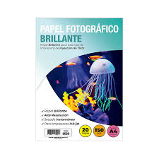 Papel fotograftico A4 20hjs 150gr INKJET